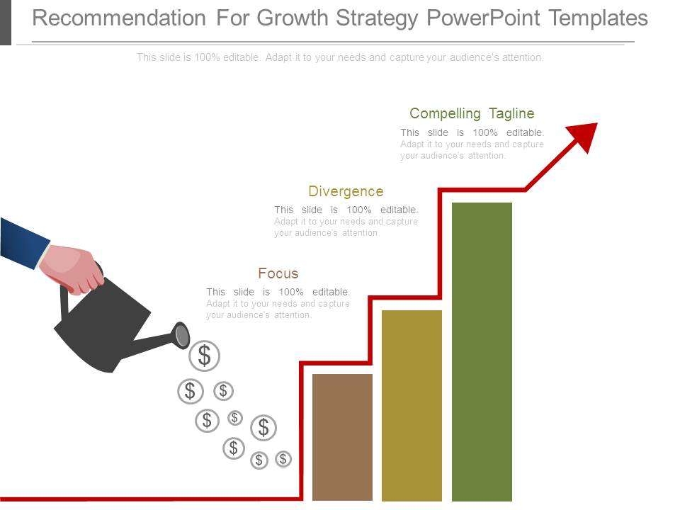 Recommendation For Growth Strategy Powerpoint Templates