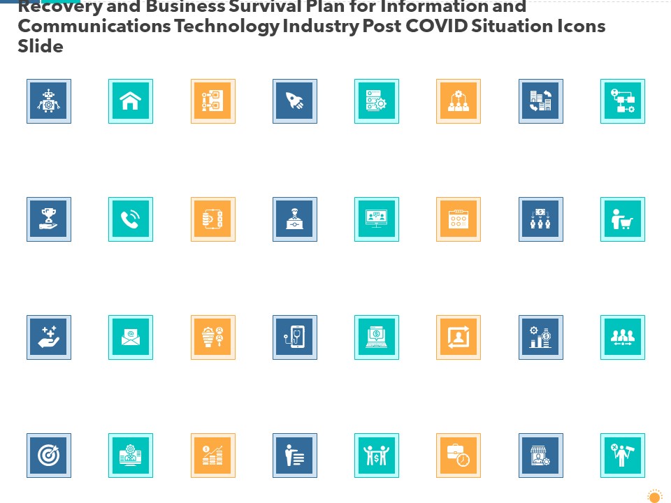 Recovery Business Survival Plan Information Communications Technology Industry Post Covid Situation Icons Slide Formats PDF