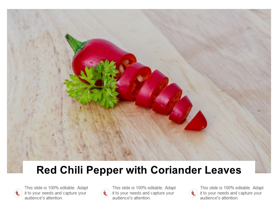 Red Chili Pepper With Coriander Leaves Ppt PowerPoint Presentation Pictures Good