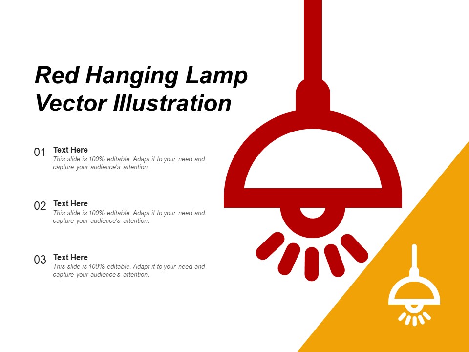 Red Hanging Lamp Vector Illustration Ppt PowerPoint Presentation Outline Deck PDF