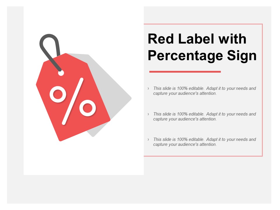 Red Label With Percentage Sign Ppt PowerPoint Presentation Portfolio Slide