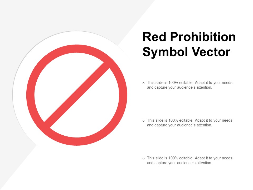 Red Prohibition Symbol Vector Ppt PowerPoint Presentation Icon Professional