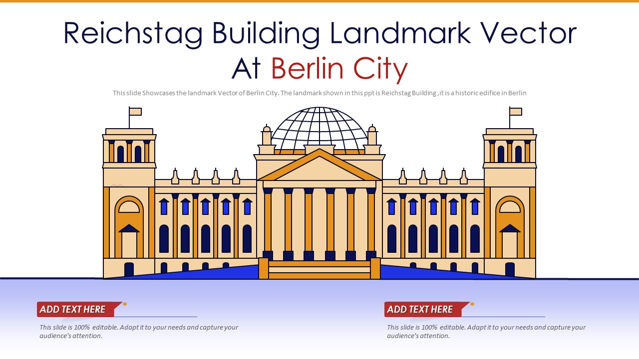 Reichstag Building Landmark Vector At Berlin City PowerPoint Presentation PPT Template PDF