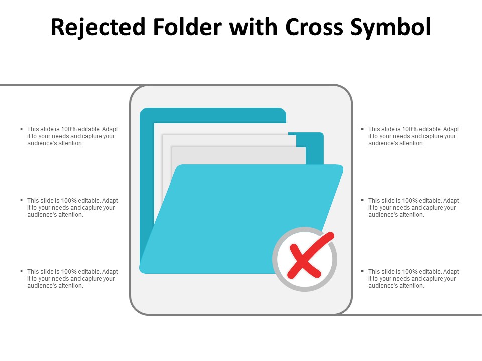 Rejected Folder With Cross Symbol Ppt Powerpoint Presentation Topics