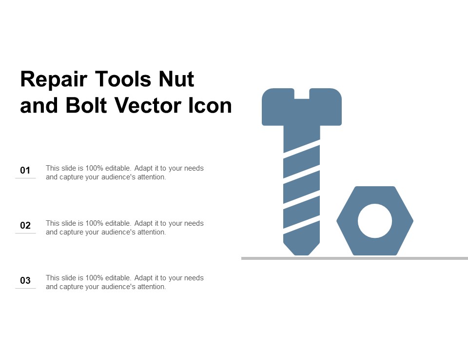 Repair Tools Nut And Bolt Vector Icon Ppt PowerPoint Presentation Show Layouts