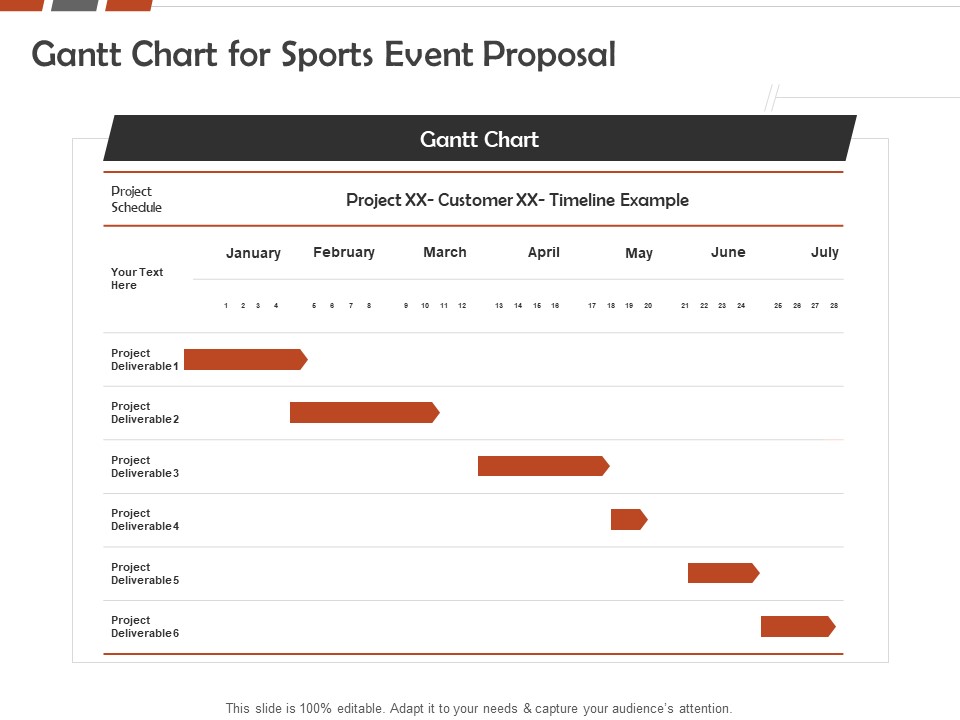 Request For Sporting Gantt Chart For Sports Event Proposal Ppt Layouts Inspiration PDF
