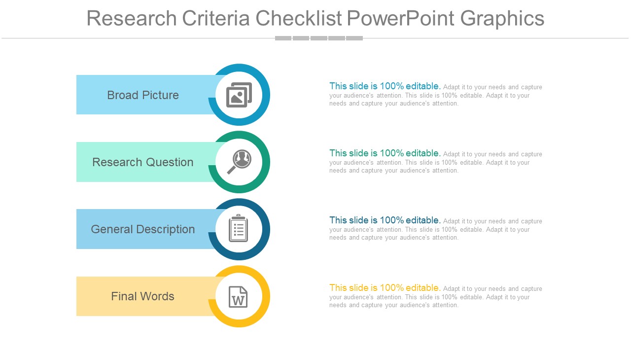 Research Criteria Checklist Powerpoint Graphics