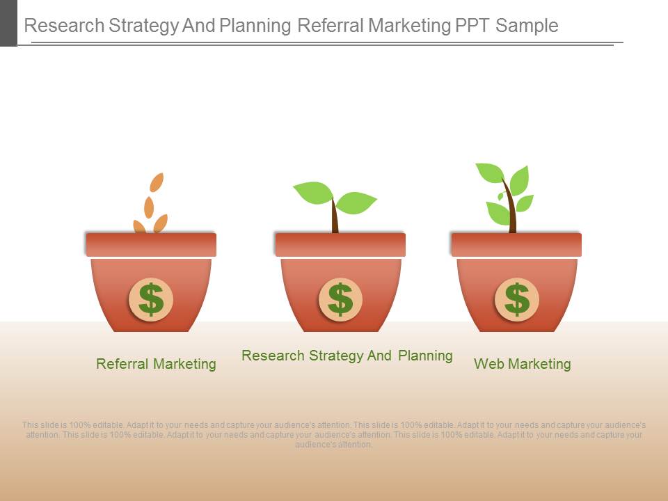 Research Strategy And Planning Referral Marketing Ppt Sample