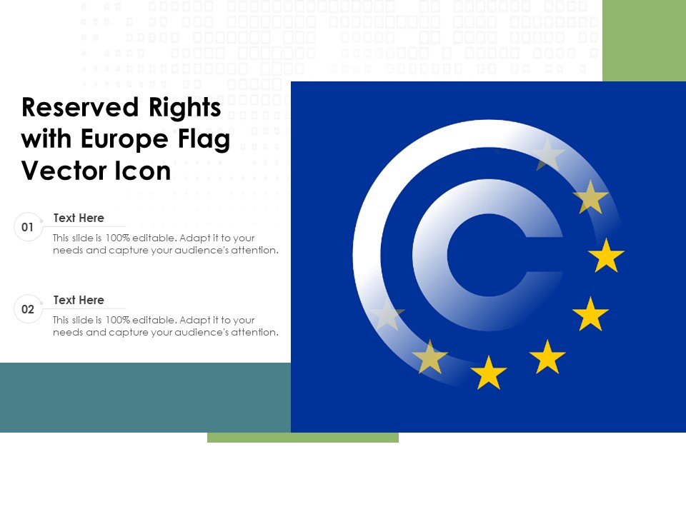 Reserved Rights With Europe Flag Vector Icon Ppt PowerPoint Presentation Styles Tips PDF