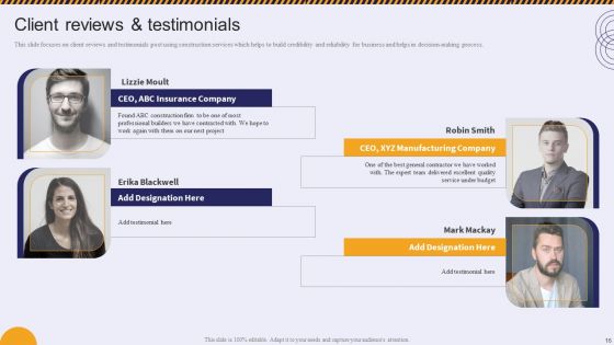 Residential And Commercial Building Construction Company Profile Ppt PowerPoint Presentation Complete Deck With Slides