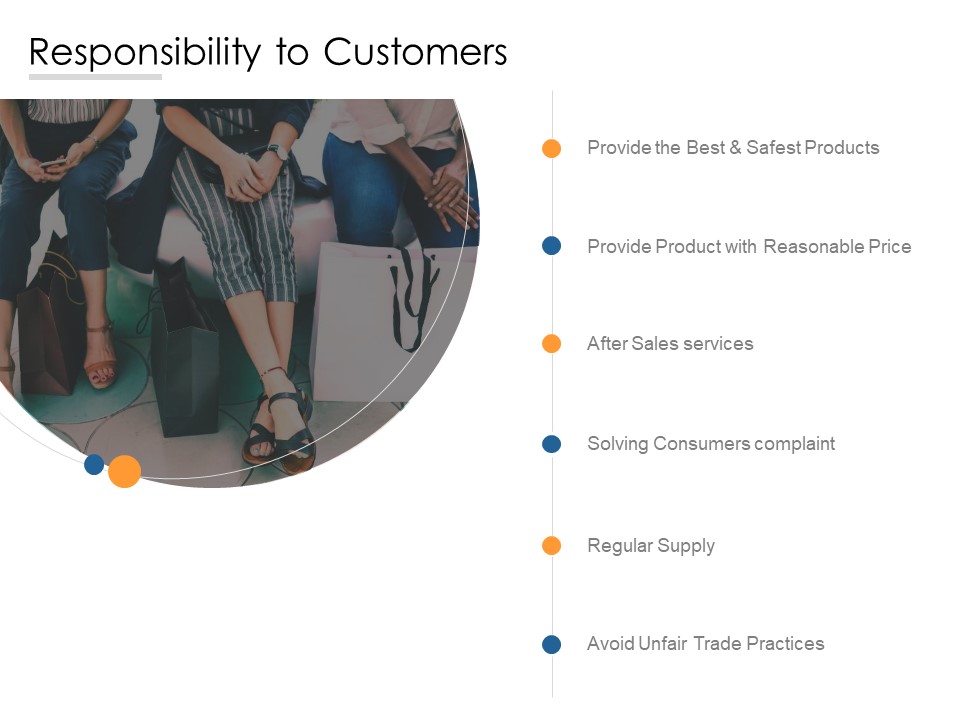 Responsibility To Customers Ppt PowerPoint Presentation Outline Example