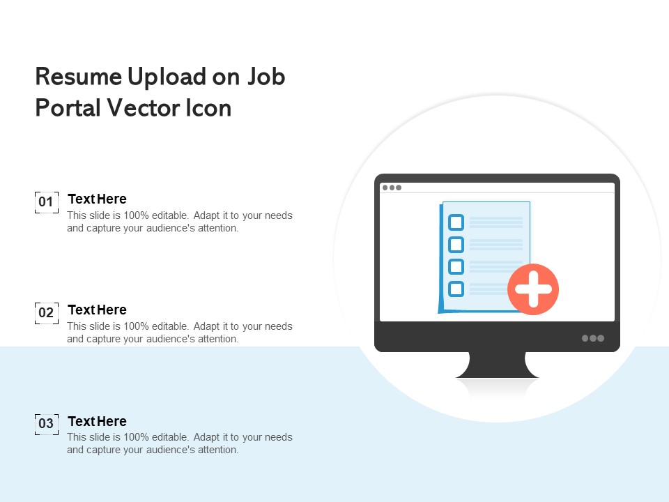 Resume Upload On Job Portal Vector Icon Ppt PowerPoint Presentation Summary Graphics Design PDF