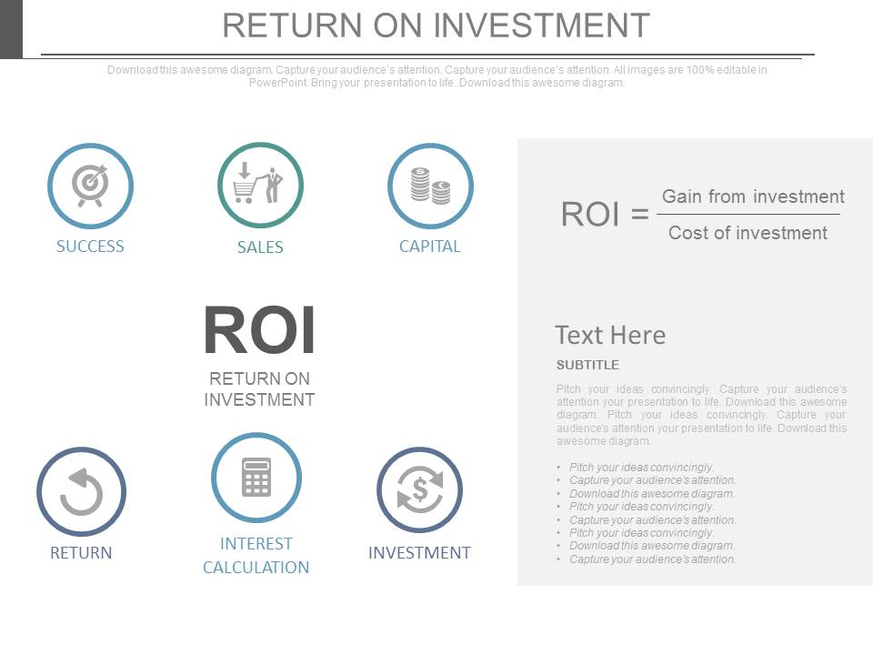 Return On Investment Business Ppt Slides