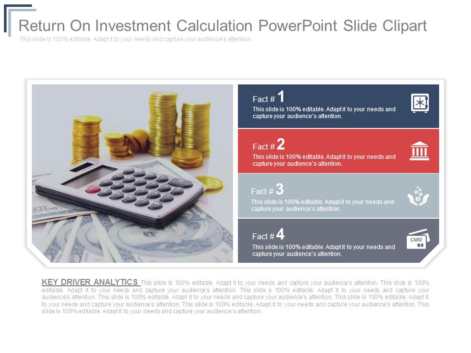 Return On Investment Calculation Powerpoint Slide Clipart