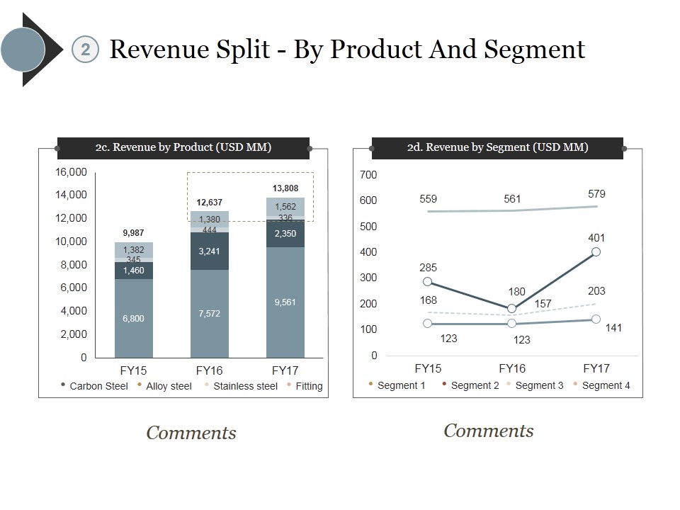 Revenue Split By Product And Segment Ppt PowerPoint Presentation Portfolio Graphics Pictures