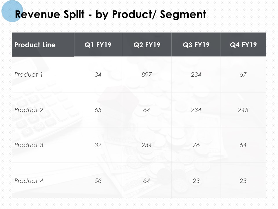 Revenue Split By Product Segment Ppt PowerPoint Presentation Infographic Template Example Topics