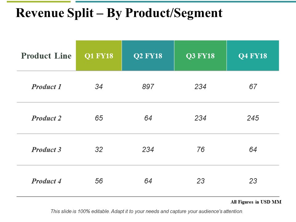 Revenue Split By Product Segment Template 1 Ppt PowerPoint Presentation Professional Files