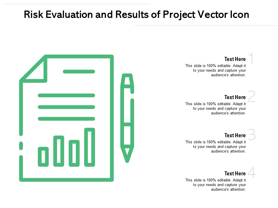 Risk Evaluation And Results Of Project Vector Icon Ppt PowerPoint Presentation File Model PDF