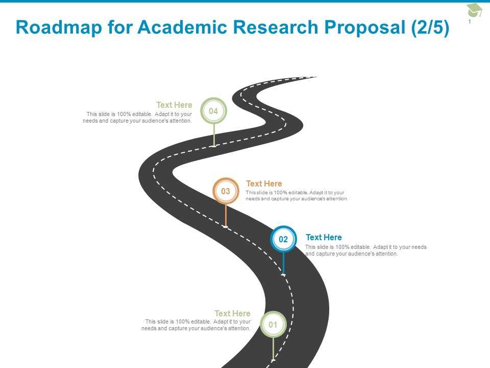 Roadmap For Academic Research Proposal Four Stage Ppt PowerPoint Presentation File Demonstration