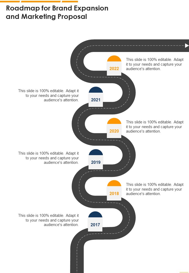 Roadmap For Brand Expansion And Marketing Proposal One Pager Sample Example Document