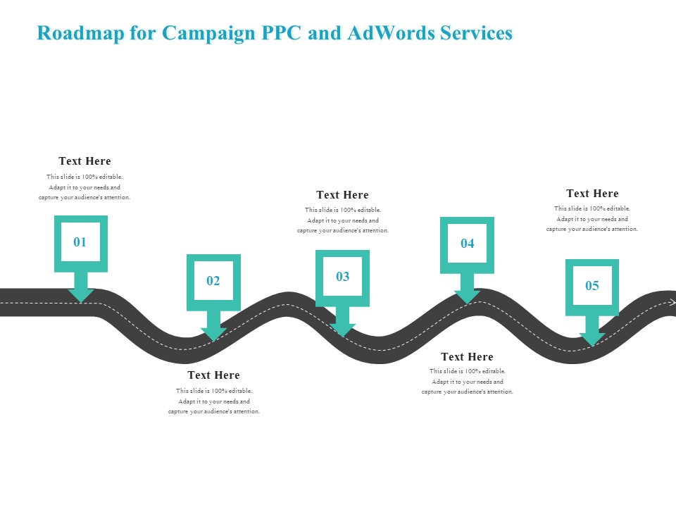 Roadmap For Campaign PPC And Adwords Services Background PDF