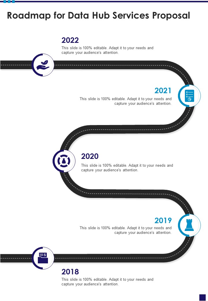 Roadmap For Data Hub Services Proposal One Pager Sample Example Document