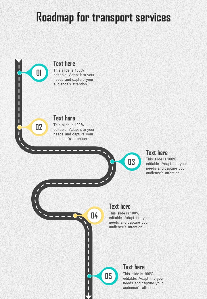 Roadmap For Transport Services One Pager Sample Example Document