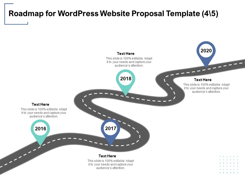 Roadmap For Wordpress Website Proposal Template 4 5 Ppt PowerPoint Presentation Model Influencers