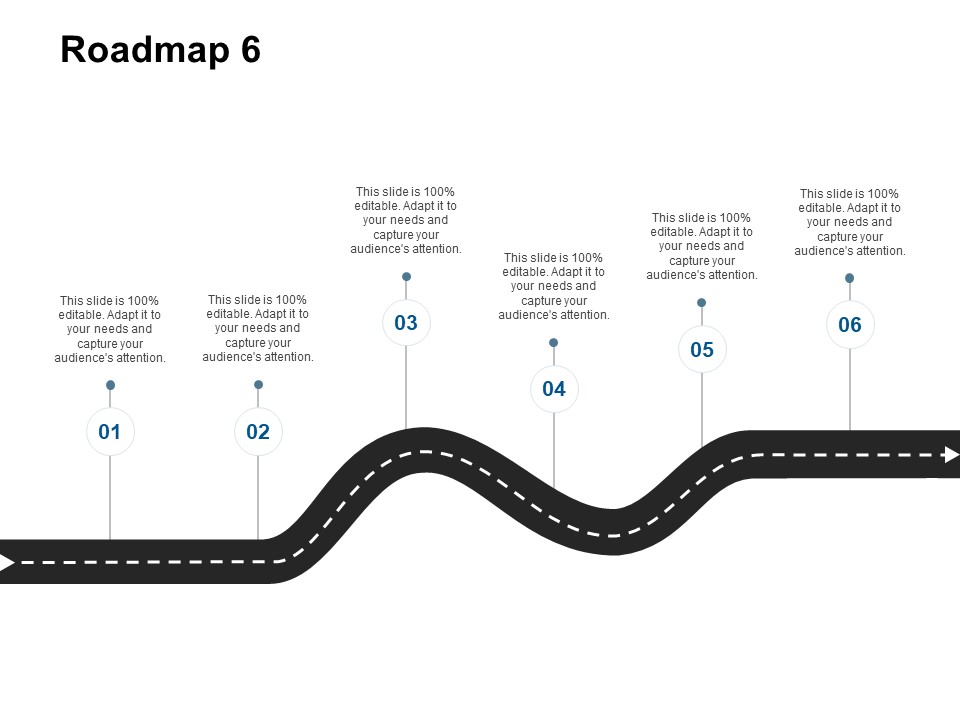 Roadmap Six Stage Ppt Powerpoint Presentation Portfolio Example Introduction