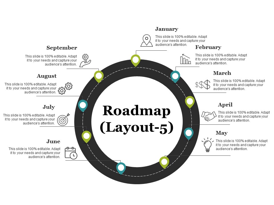 Roadmap Template 5 Ppt PowerPoint Presentation File Example File