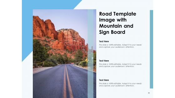 Route Template Mountain And Ocean Directional Arrow Ppt PowerPoint Presentation Complete Deck