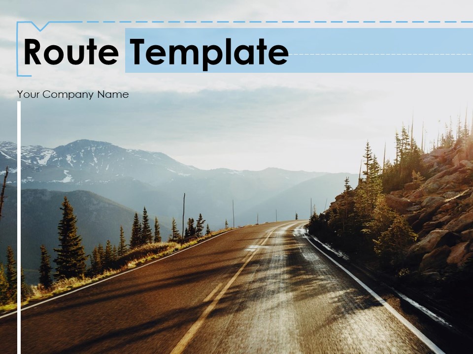 Route Template Mountain And Ocean Directional Arrow Ppt PowerPoint Presentation Complete Deck