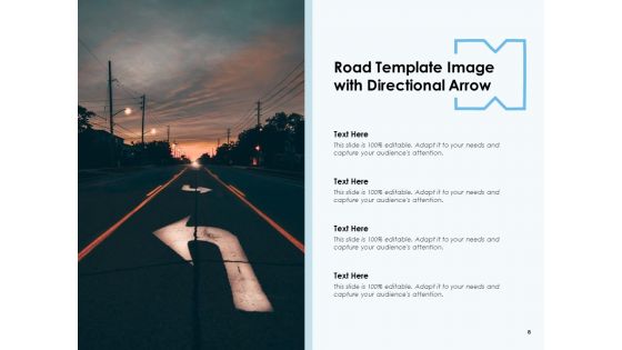 Route Template Mountain And Ocean Directional Arrow Ppt PowerPoint Presentation Complete Deck