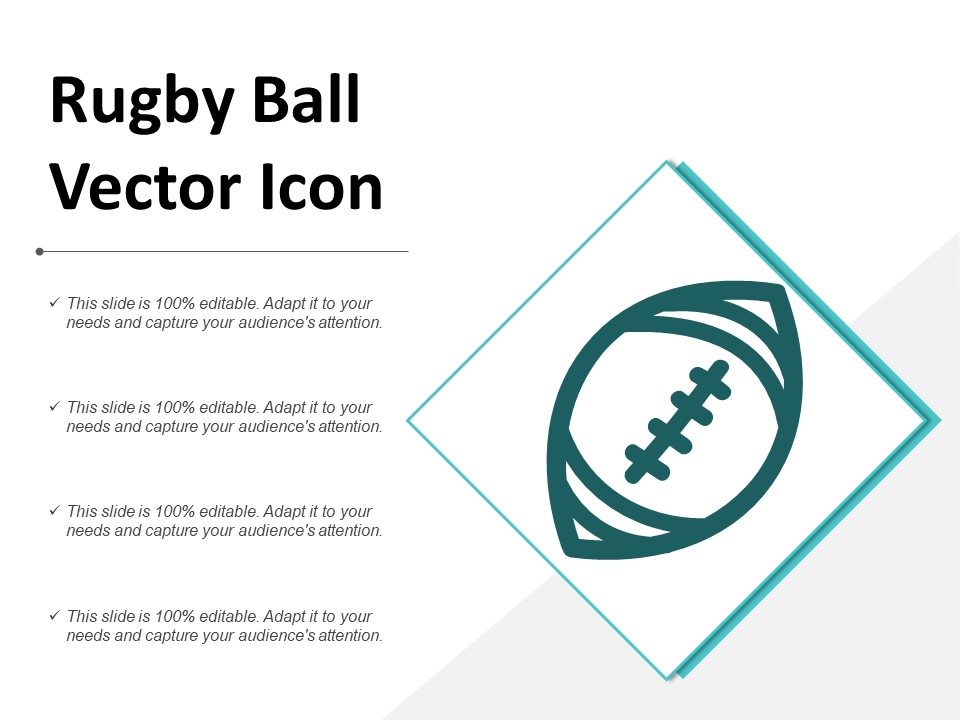 Rugby Ball Vector Icon Ppt PowerPoint Presentation Icon Tips