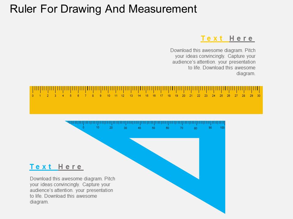 Ruler For Drawing And Measurement Powerpoint Templates