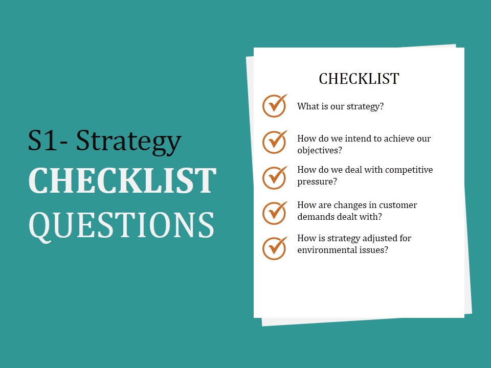 S1 Strategy Checklist Questions Ppt PowerPoint Presentation Pictures Slide Portrait
