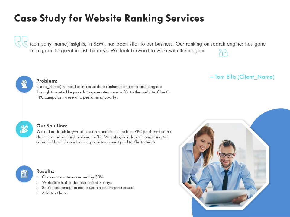 SEO Proposal Template Case Study For Website Ranking Services Ppt PowerPoint Presentation Visual Aids Backgrounds PDF