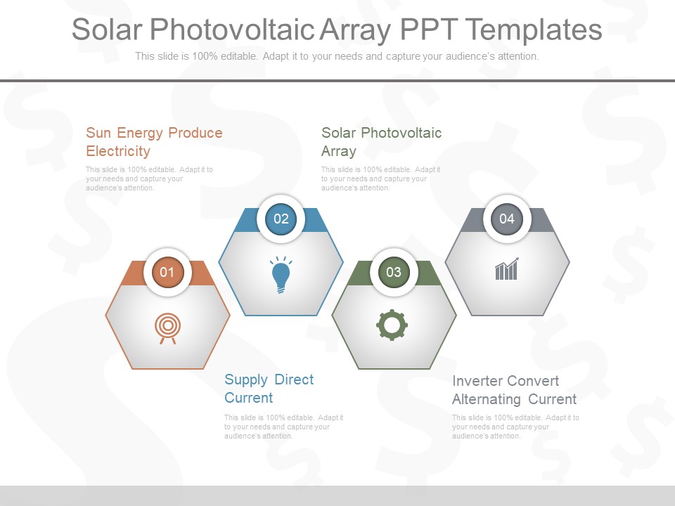 Solar Photovoltaic Array Ppt Templates