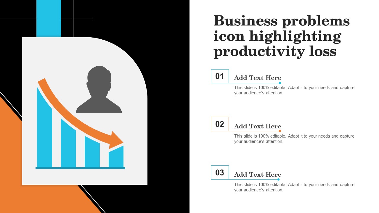 Business Problems Icon Highlighting Productivity Loss Rules PDF