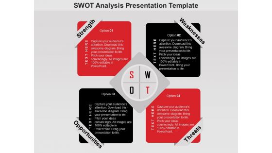 SWOT Analysis Free PowerPoint Diagram