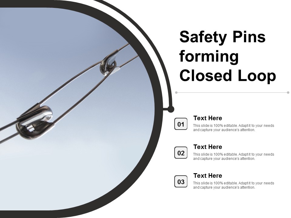 Safety Pins Forming Closed Loop Ppt Powerpoint Presentation Inspiration Template
