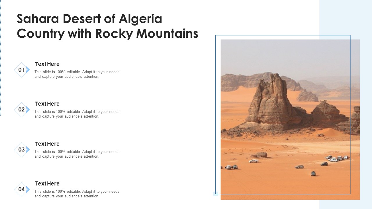 Sahara Desert Of Algeria Country With Rocky Mountains Ppt PowerPoint Presentation File Graphics PDF