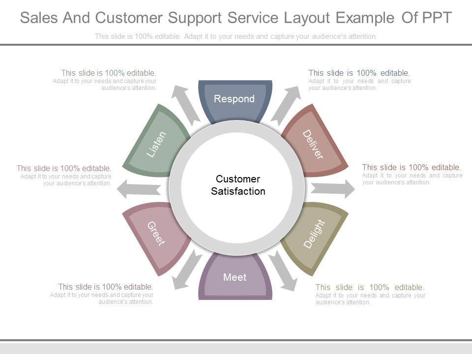 Sales And Customer Support Service Layout Example Of Ppt