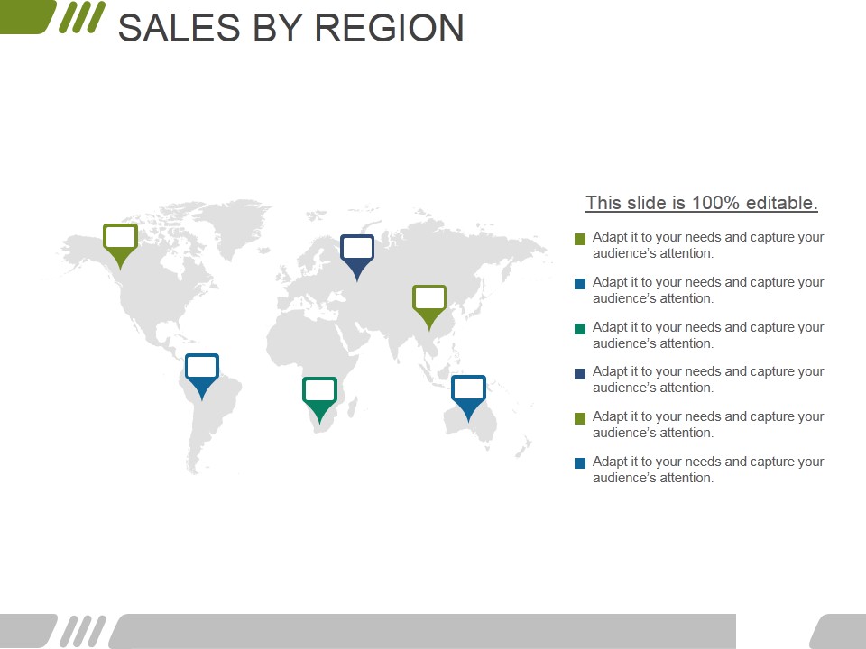 Sales By Region Ppt PowerPoint Presentation Example