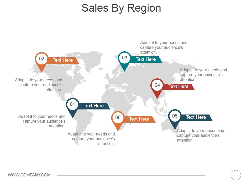 Sales By Region Ppt PowerPoint Presentation File Files
