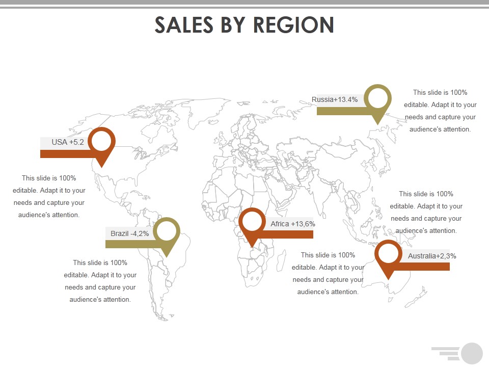 Sales By Region Ppt PowerPoint Presentation Icon Diagrams