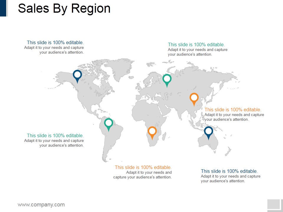 Sales By Region Ppt PowerPoint Presentation Pictures Design Ideas