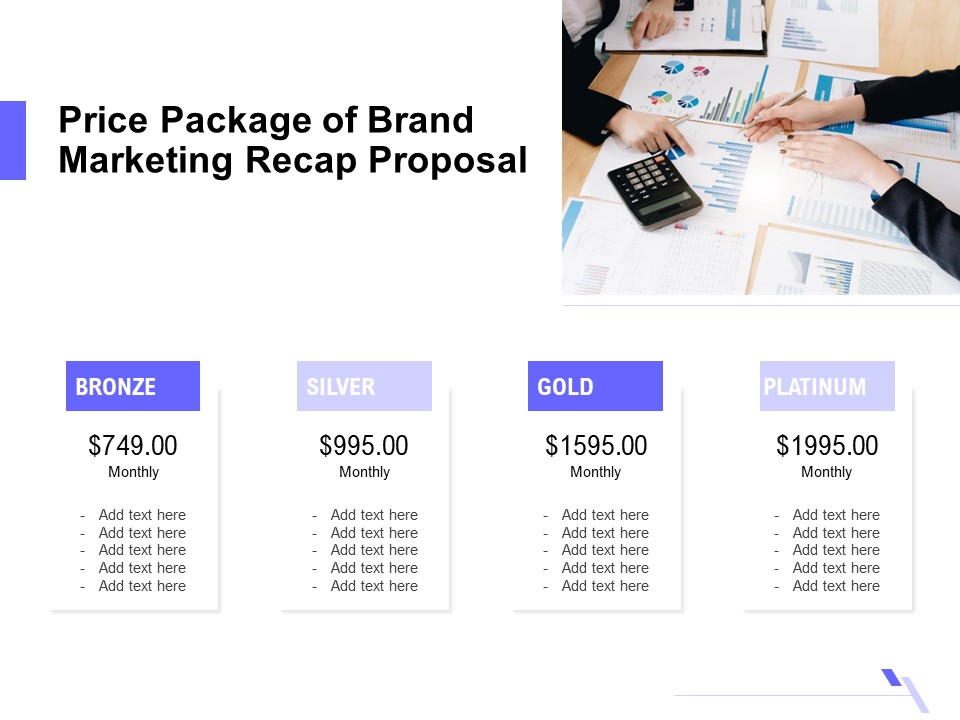 Sales Campaign Recap Price Package Of Brand Marketing Recap Proposal Ppt PowerPoint Presentation Infographics Examples PDF
