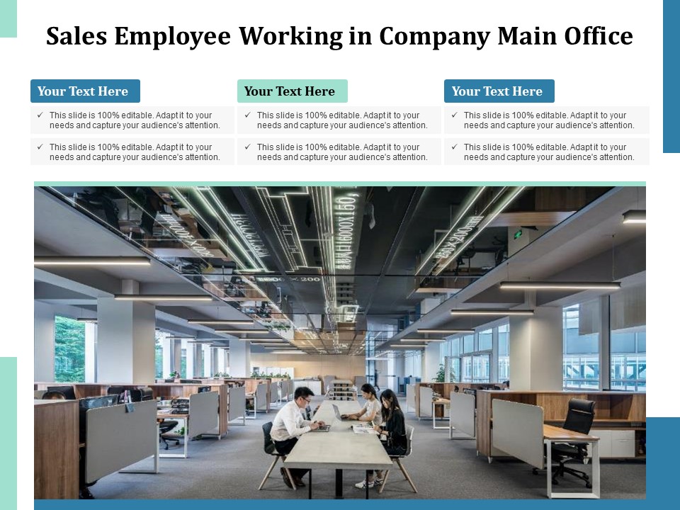Sales Employee Working In Company Main Office Ppt PowerPoint Presentation Gallery PDF