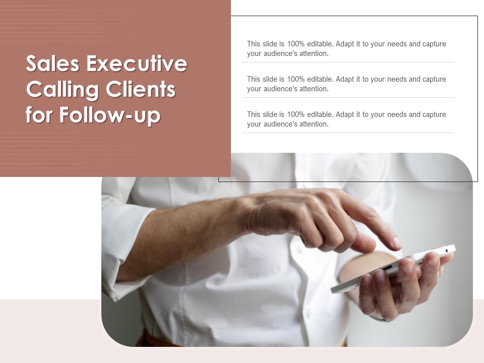 Sales Executive Calling Clients For Follow Up Ppt PowerPoint Presentation File Example Topics PDF
